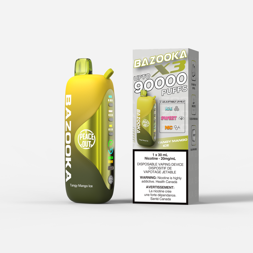Bazooka X3 Disposable Vape Tangy Mango Ice 20 mg Canada