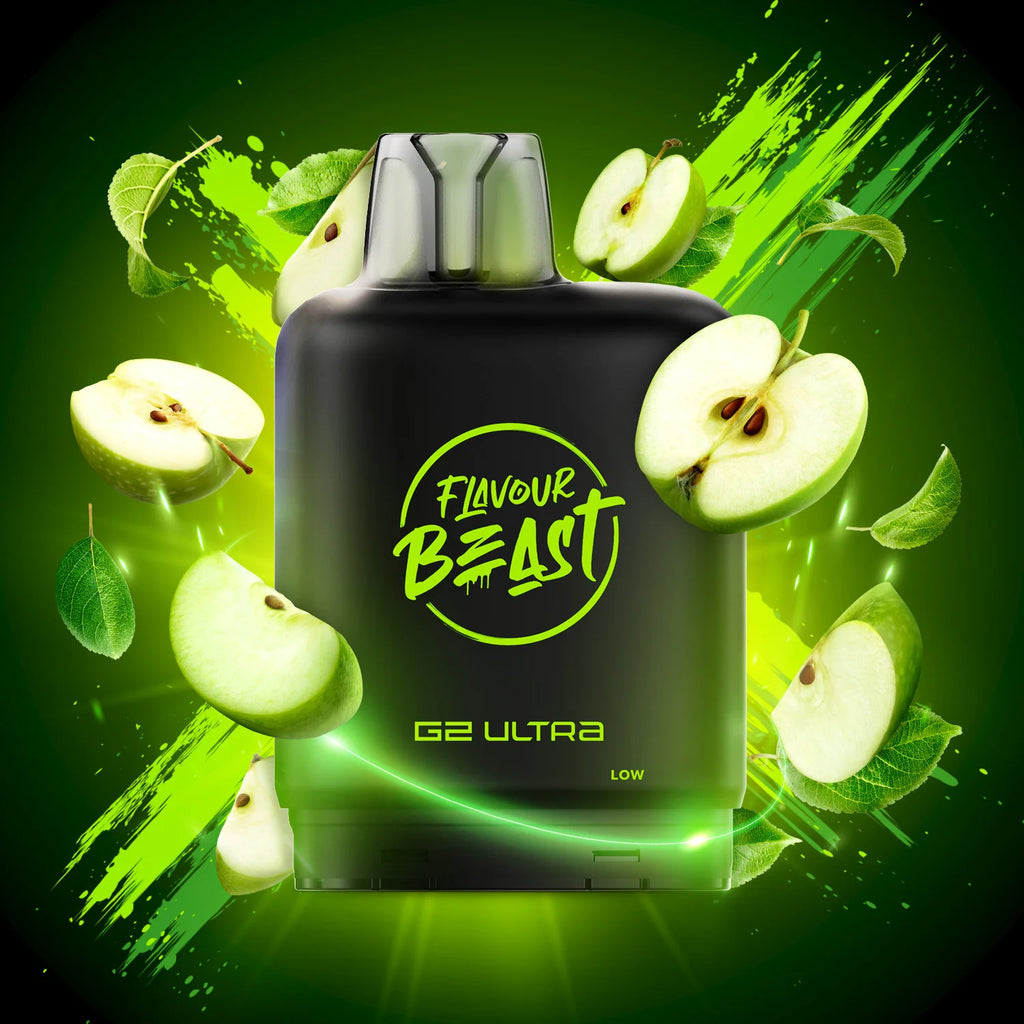 Buy Flavour Beast Level X 50K Pods – Gusto Green Apple 20 mg Canada