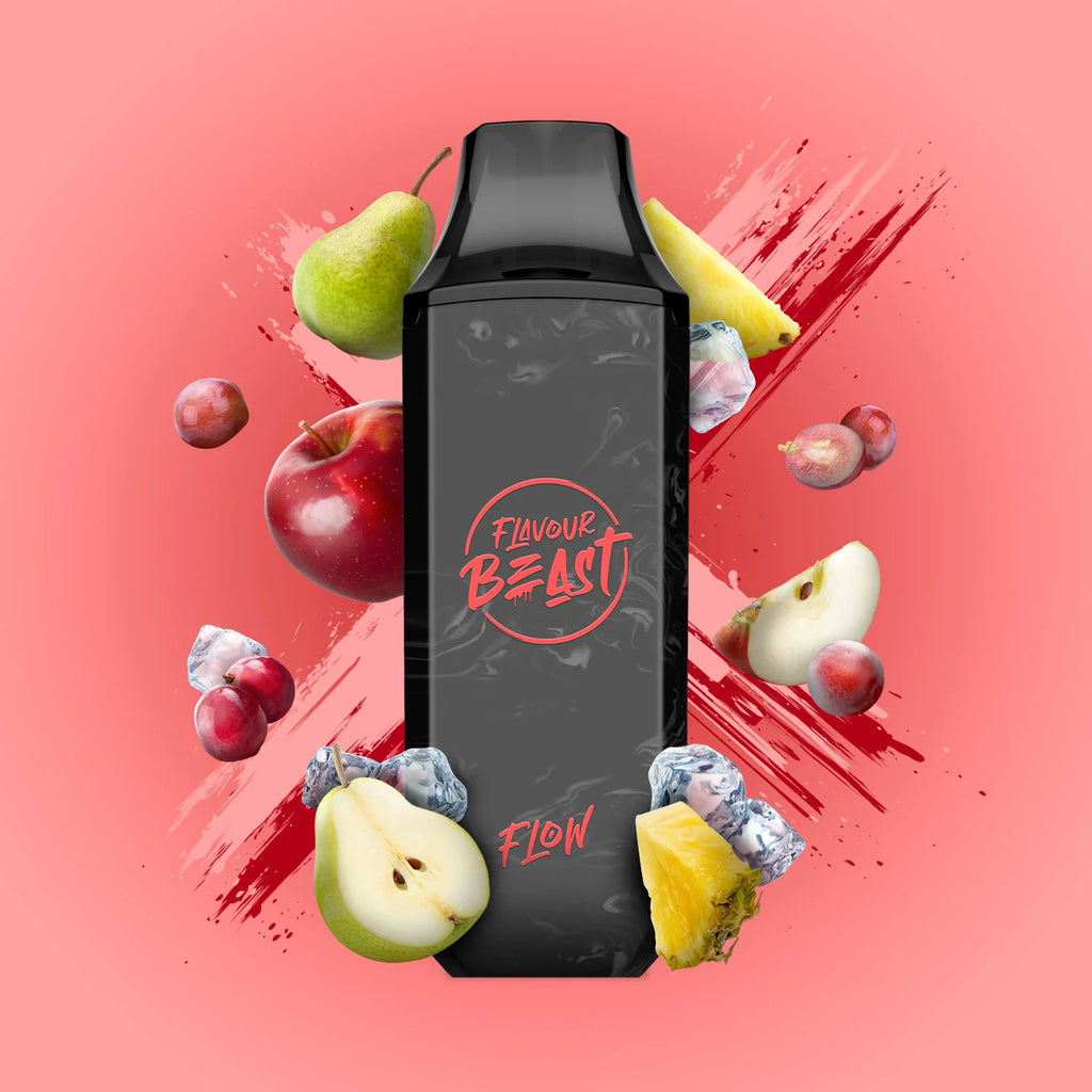 Famous Fruit KO Iced - Flavour Beast Flow Disposable Vape - Sleek design, up to 4000 puffs, 10mL juice capacity, 600mAh battery, 1.2 ohm mesh coil - Vape Cave