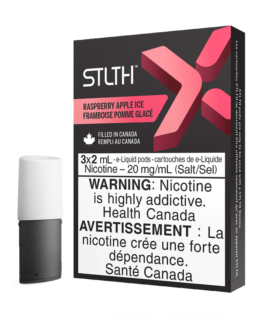 Raspberry Apple Ice - Stlth X Pods - Premium Vape Pods with Intensified Flavour and Enhanced Airflow - Vape Cave