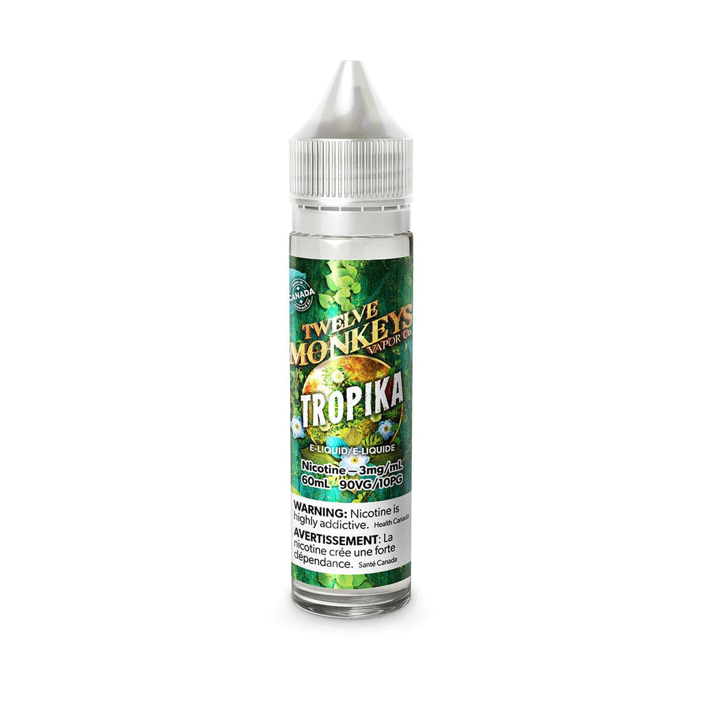Tropika - 12 Monkeys Oasis Collection Freebase E-Liquid - Exotic and Refreshing Fruits Vape Juice - 60ml - Vape Cave