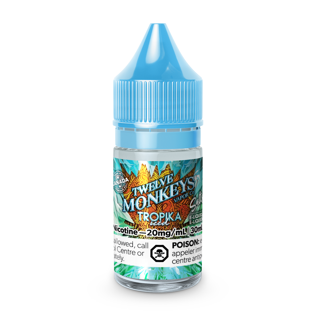 Tropika - Twelve Monkeys Ice Age Salts - Refreshing Exotic Fruit Flavors with Cool Sensation - 30mL E-Liquid - Vape Cave