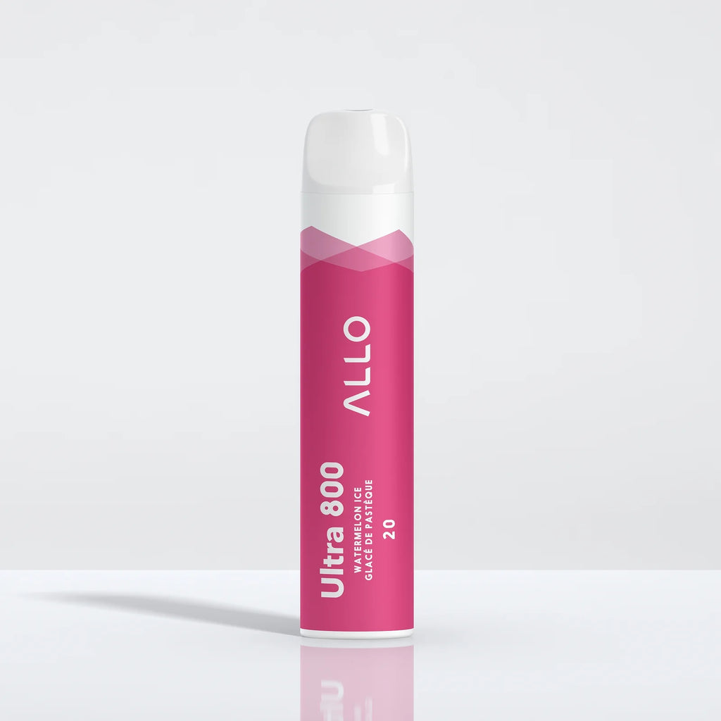 Watermelon Ice - Allo Ultra 800 Disposable Vape - Sleek design, 800+ puffs, 3.8mL juice capacity, 550mAh battery - Vape Cave